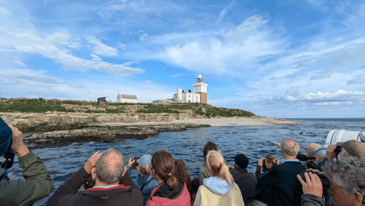 People on a boat trip to Coquet Island