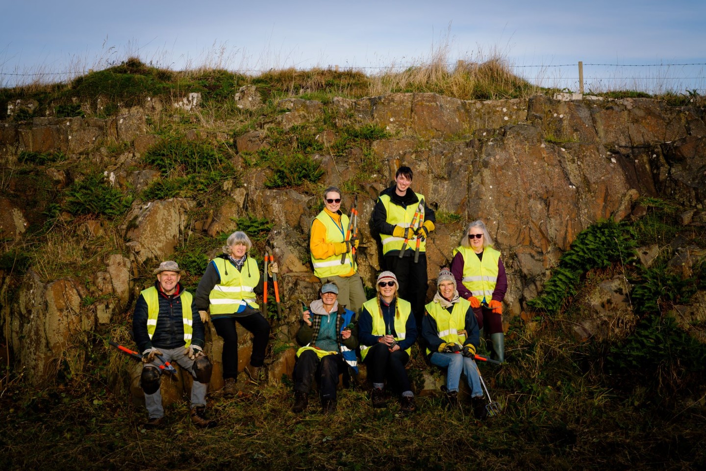 Northumberland Coast Conservation Team volunteers at Galliheugh Bank