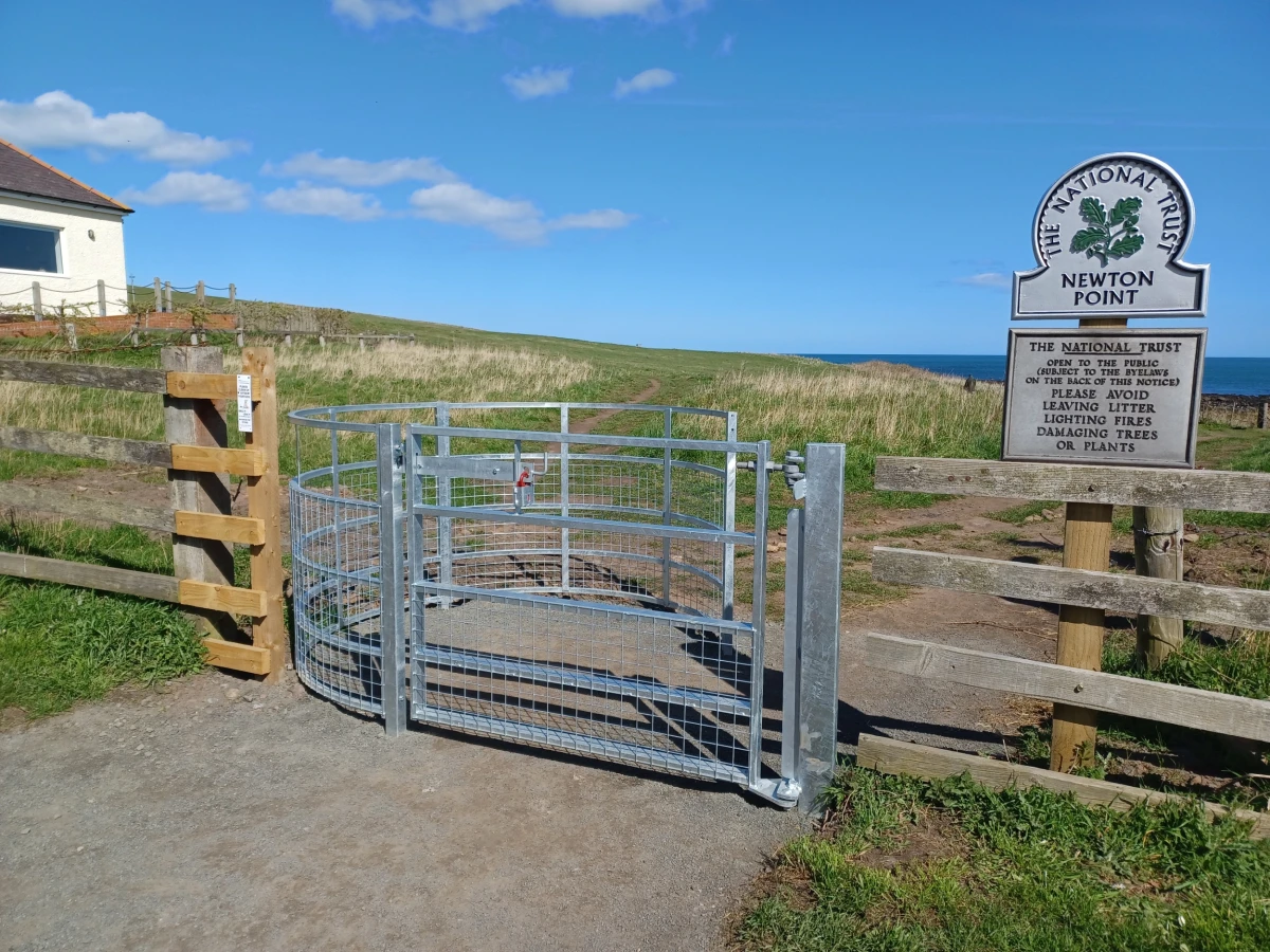 Accessible path to the National Trust bird hide at Newton Pool