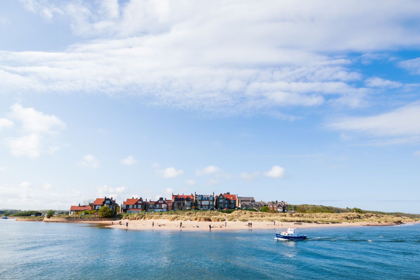 Alnmouth village and sea