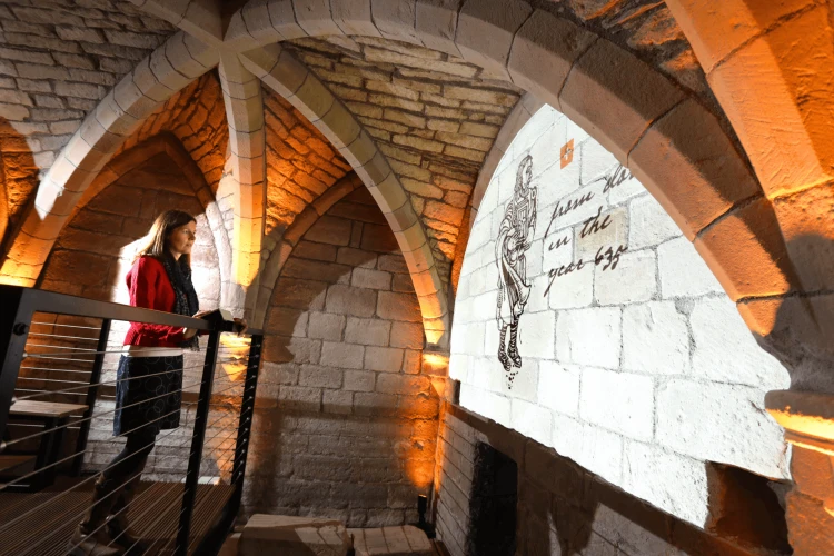 The crypt at St Aidan's Church Bamburgh